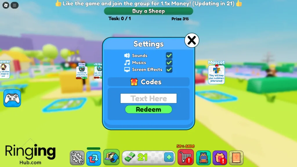 Sheep Life Codes